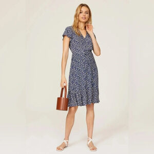 NWOT Rails Kiki Dress Navy Blue Ditsy Floral Print Casual Boho Preppy Women’s XS